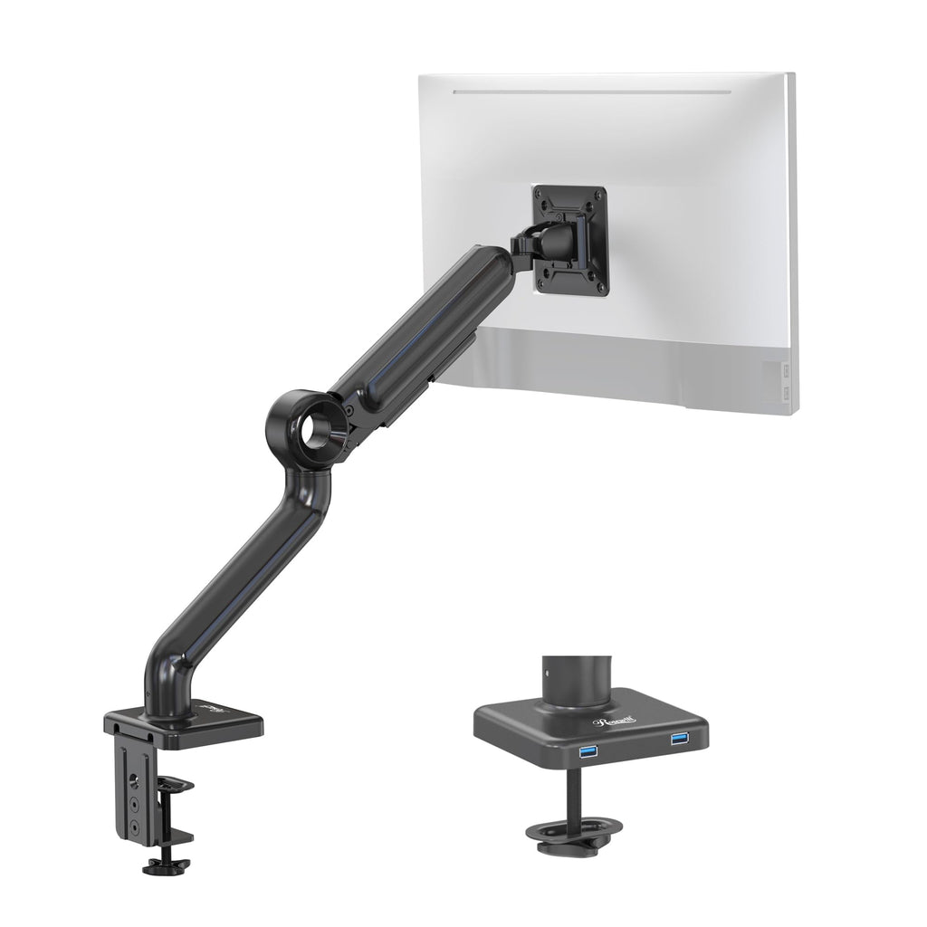 Rosewill Single Monitor Arm Holds 26.50 lbs, Ultrawide Computer Monitor Stand for 35 inch Screens, Upgraded Adjustable Monitor Mount with US
