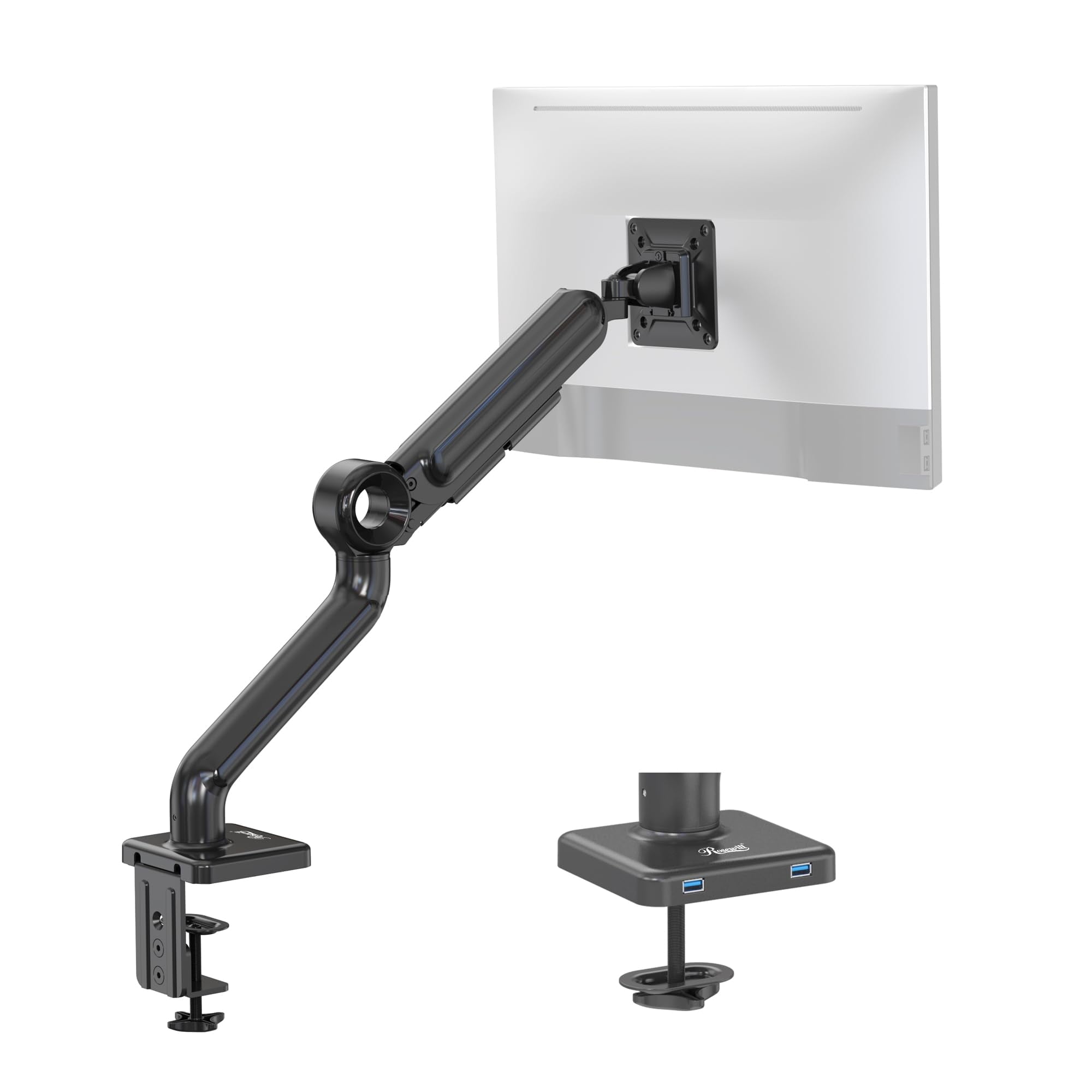 Rosewill Single Monitor Arm Holds 26.50 lbs, Ultrawide Computer Monitor Stand for 35 inch Screens, Upgraded Adjustable Monitor Mount with US