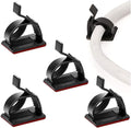 50Pcs Adjustable Cable Management Clips, Adhesive Organizers Sticky Wire Clips Cord Holder for TV PC Ethernet Under D...