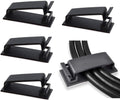 SOULWIT 50Pcs Self Adhesive Cable Management Clips, Cable Organizers Wire Clips Cord Holder for TV PC Ethernet Cable Under Desk Home Office