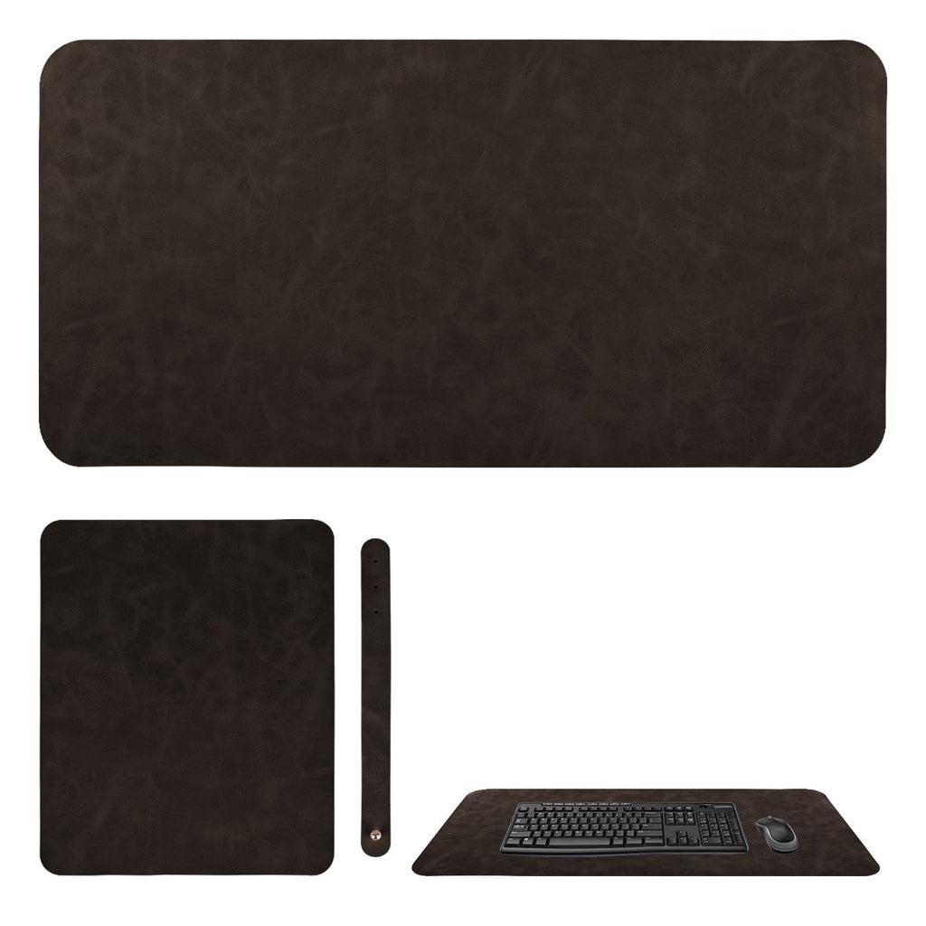 Sekonow 2 Pack Soft Gaming Mouse Pad for Computer Laptop, Comfortable Foldable Waterproof Slip-resistant Leather Desk Mat for Office and Hom