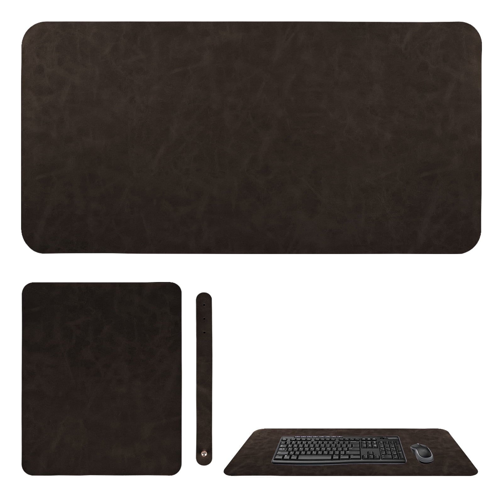 Sekonow 2 Pack Soft Gaming Mouse Pad for Computer Laptop, Comfortable Foldable Waterproof Slip-resistant Leather Desk Mat for Office and Hom