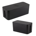 Simplify 2 Pack Plastic Wire / Cable Organizer Hidden Storage Boxes in Black