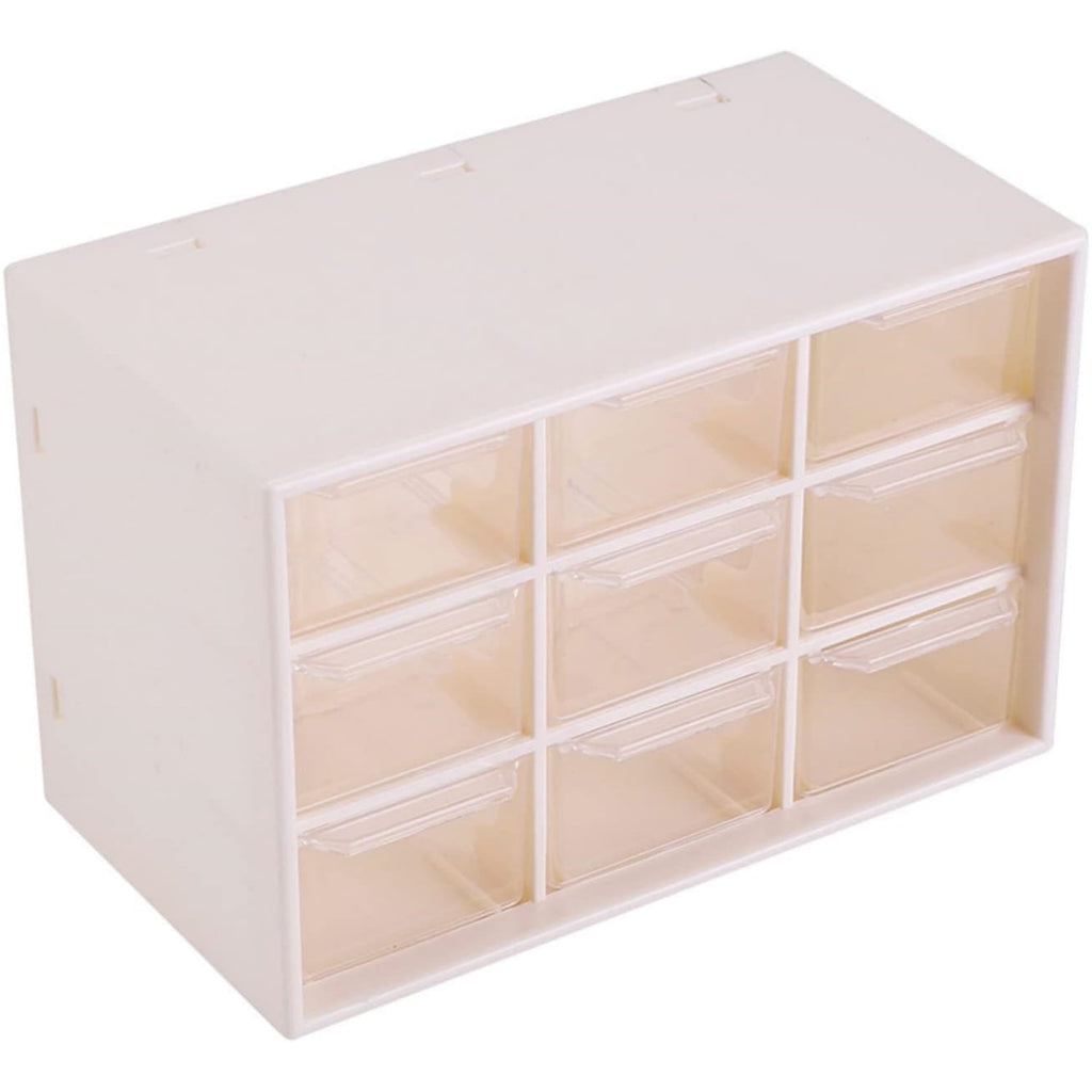 Small Drawer Organizer for Desk, Mini Plastic Desktop Organizer with 9 Clear Drawers,Desktop Storage Drawers Cabinet ...