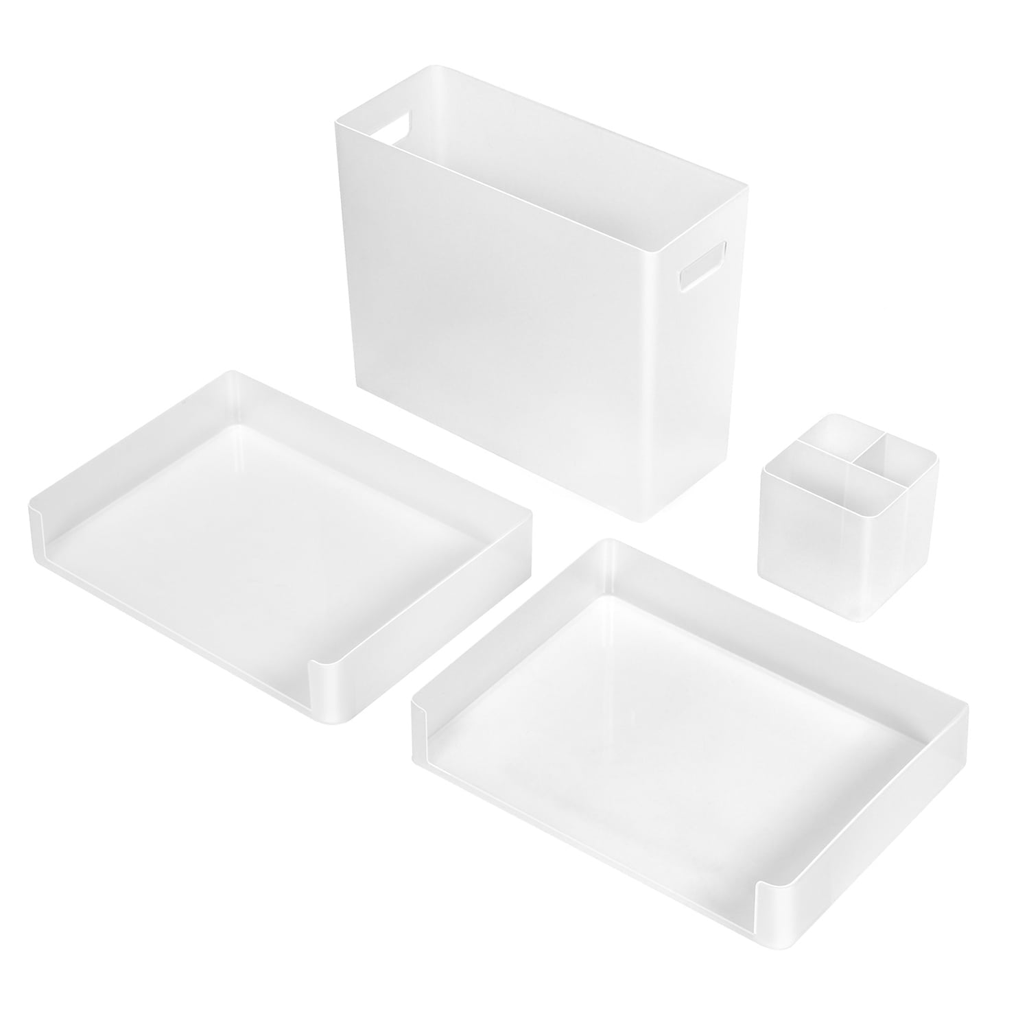 Sorbus Desk Organizer Set  Stackable Letter Tray, Pen & File Holders for Office/Home (4 pc)