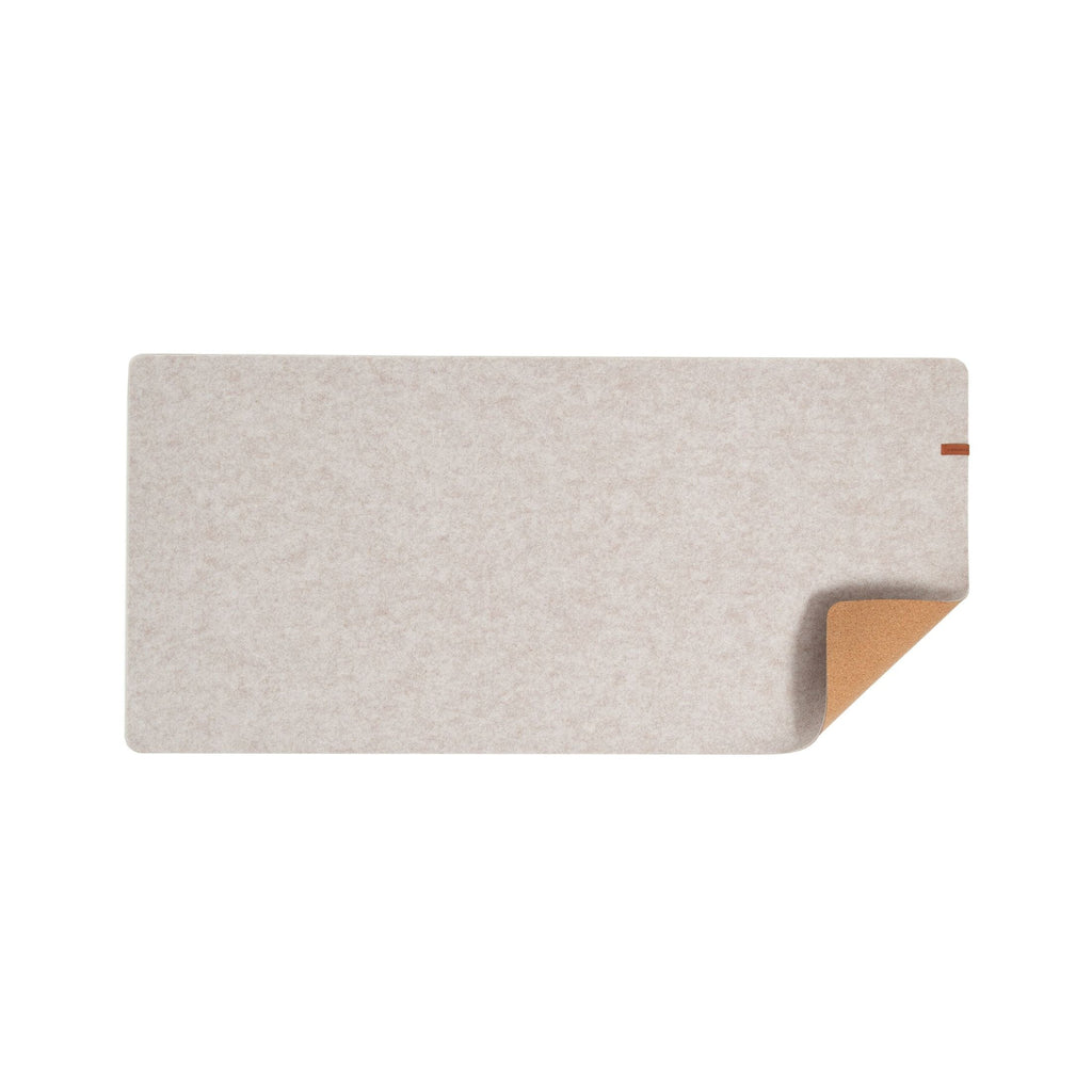U Brands Desk Pad, Double Sided Felt and Cork, 36 x 17in