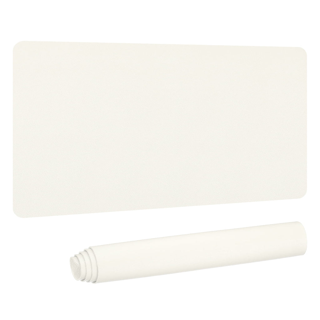 31"x15" Large Desk Mat, PU Leather Dual Side Large Desk Pad, White