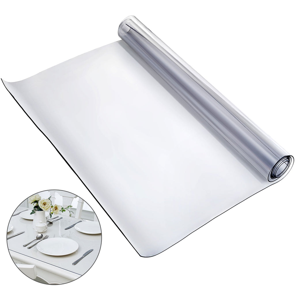 VEVOR Desk Cover Protector Clear PVC Desk Pad 44 x 90 Inch- 1.5mm Thick Transparent