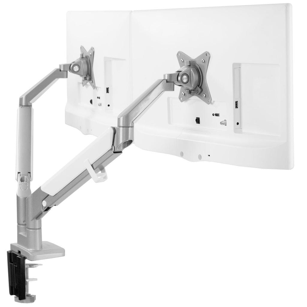 Aluminum Dual 17" to 32" Monitor Pneumatic Desk Mount Stand