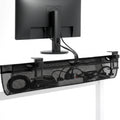 Black 36" Clamp-on Under Desk Cable Net, Mesh Cable Management