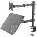 Laptop & Monitor Desk Mount Stand Black Adjustable fits 1 Screen up to 32"