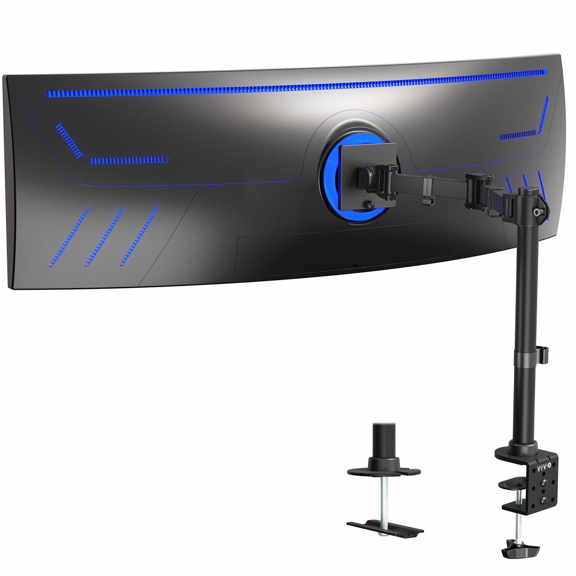 Single Ultrawide Monitor Desk Mount Stand for Computer Screens up to 49"