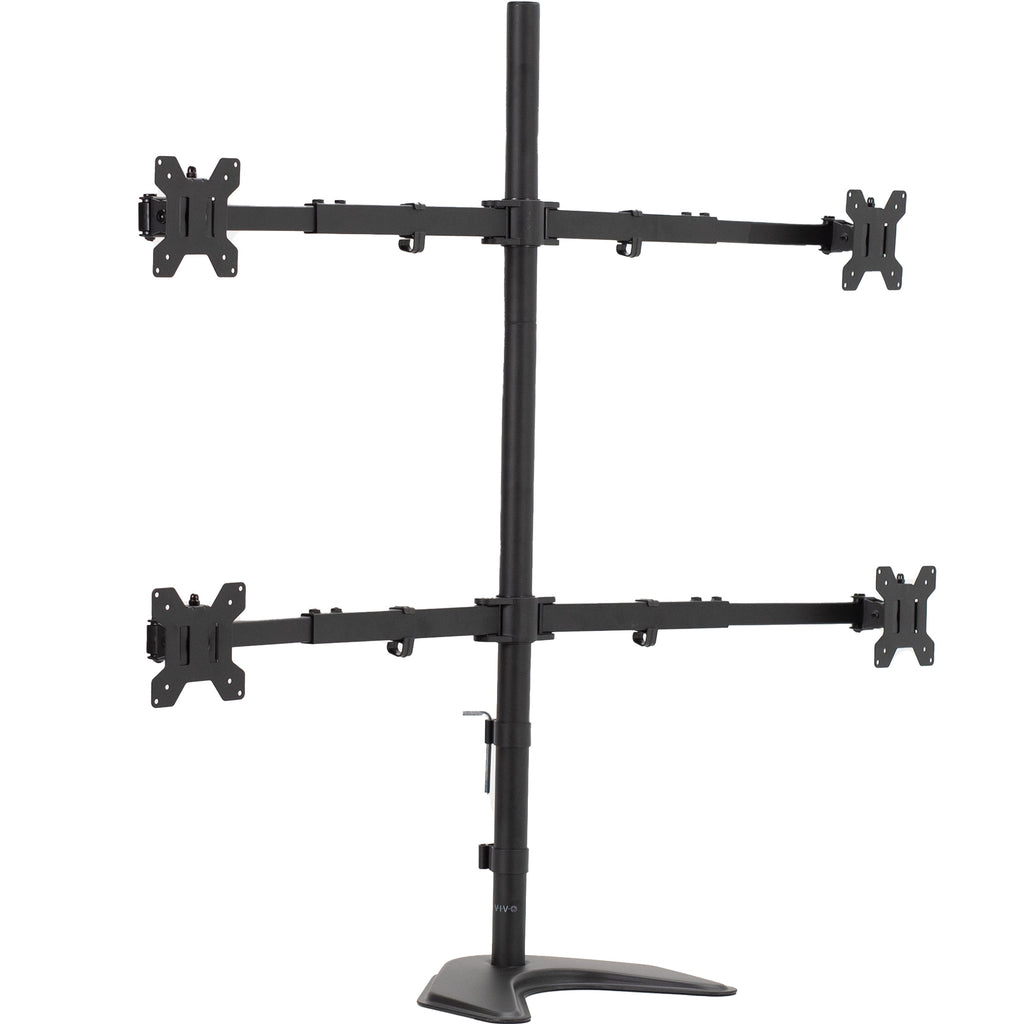 Telescoping Quad Ultra Wide 27" to 38" Monitor Freestanding Desk Stand