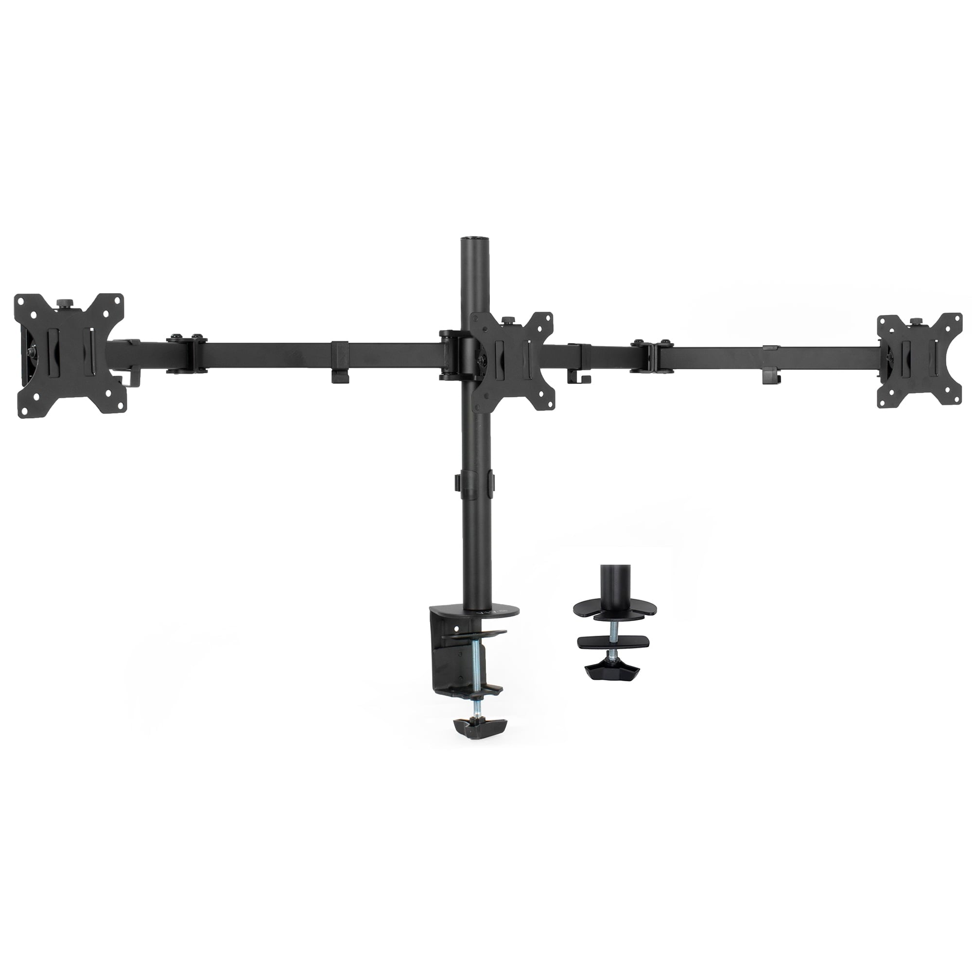 Triple Monitor Adjustable Mount Articulating Stand for 3 Screens up to 24"