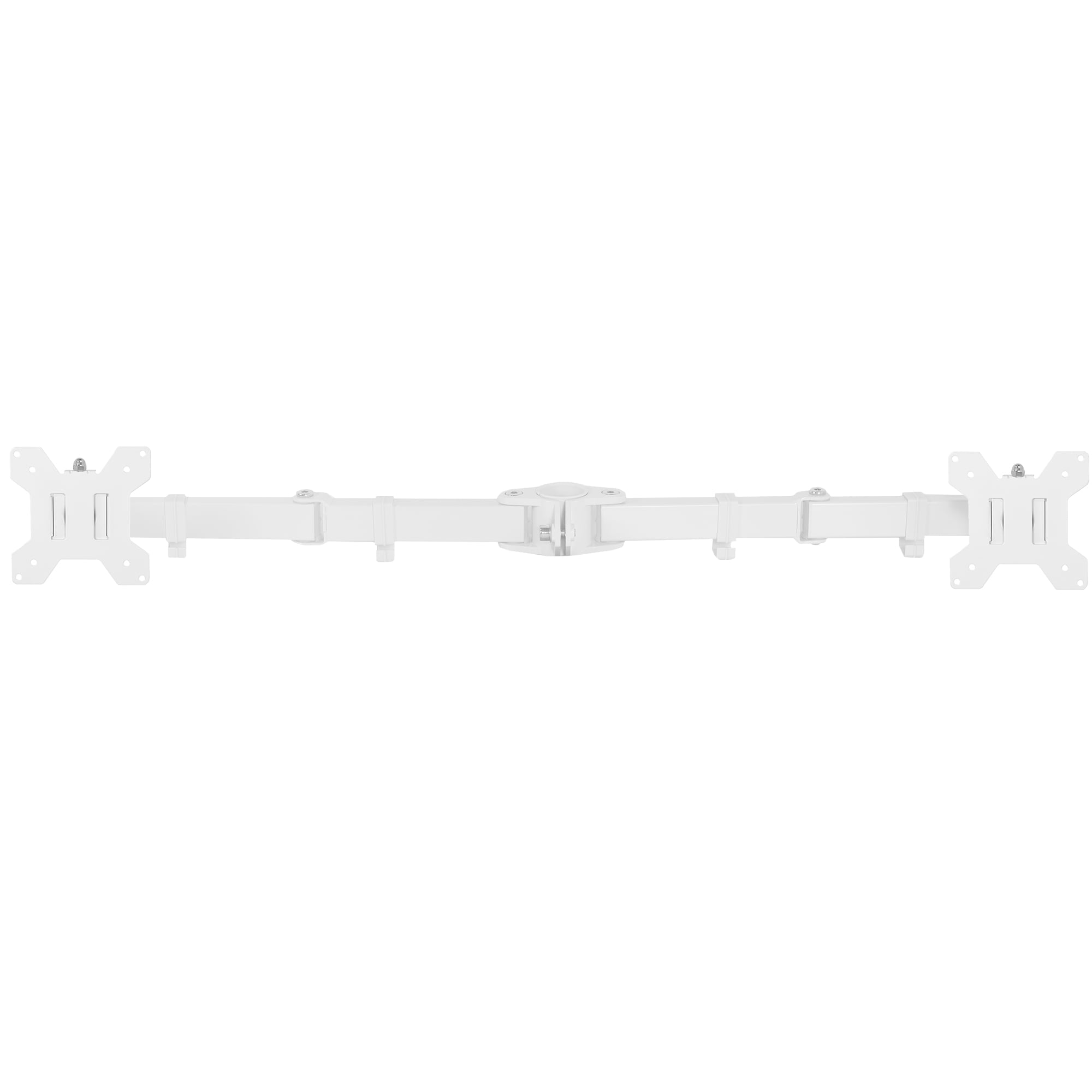 White Fully Adjustable Dual Monitor Arm for Desk Mount Stand