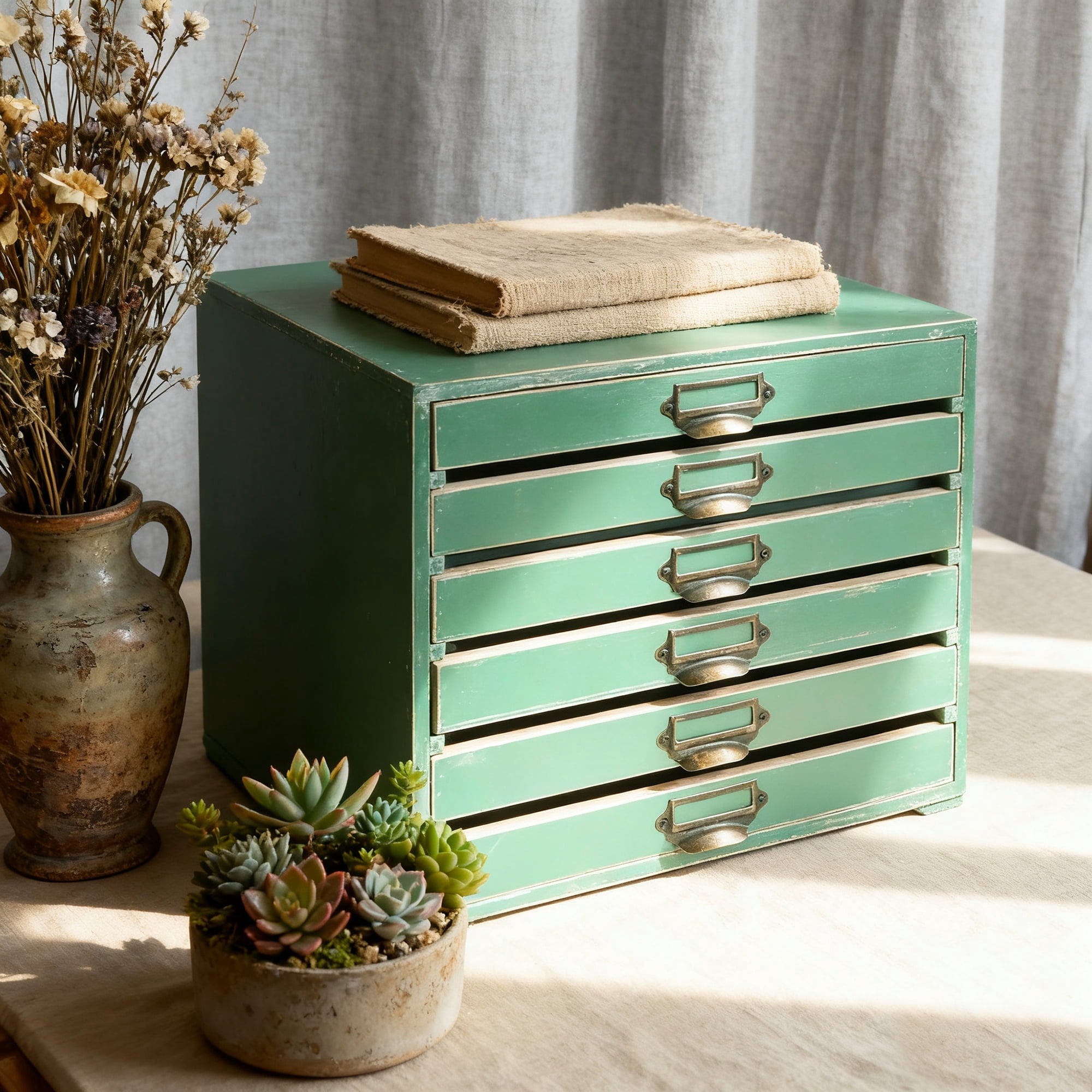 Wood Desk Organizer with Drawers,Vintage Drawer Organizer,Desktop Drawers,Jewelry Box,Farmhouse Wooden Storage Box fo...