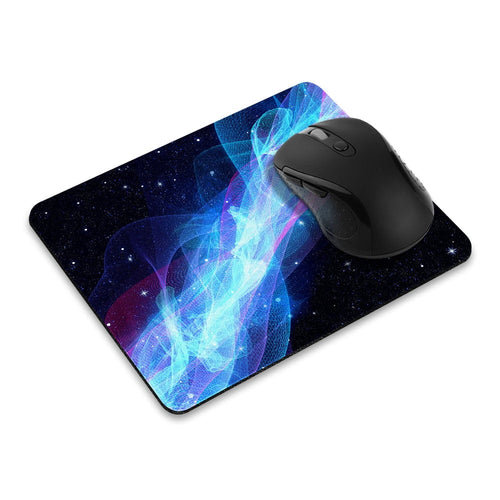 8.66x7.08 in Rectangle Mouse Pad with Non-Slip Rubber Base for Computers, Laptop, Office & Home - Glowing Space Wave