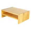2-Tier Bamboo Monitor Riser Stand Desk Laptop Stand for Workstation Home Office Computer Laptop Printer Stand Natural...