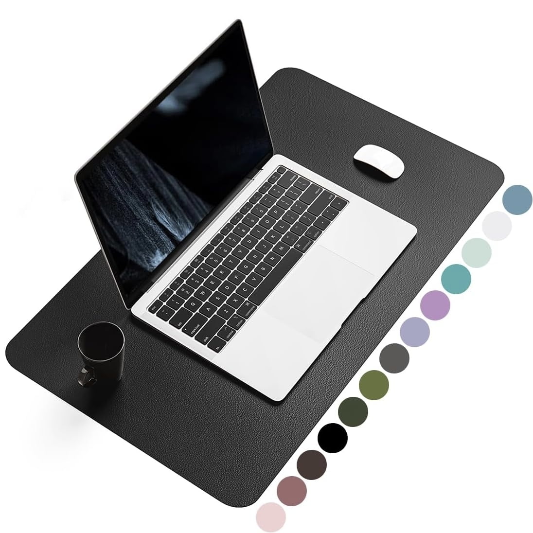 Non-Slip Leather Desk Pad, Waterproof Laptop Computer Desk Keyboard Mat, Table Protector Blotter Mat, Large Mouse Pad...