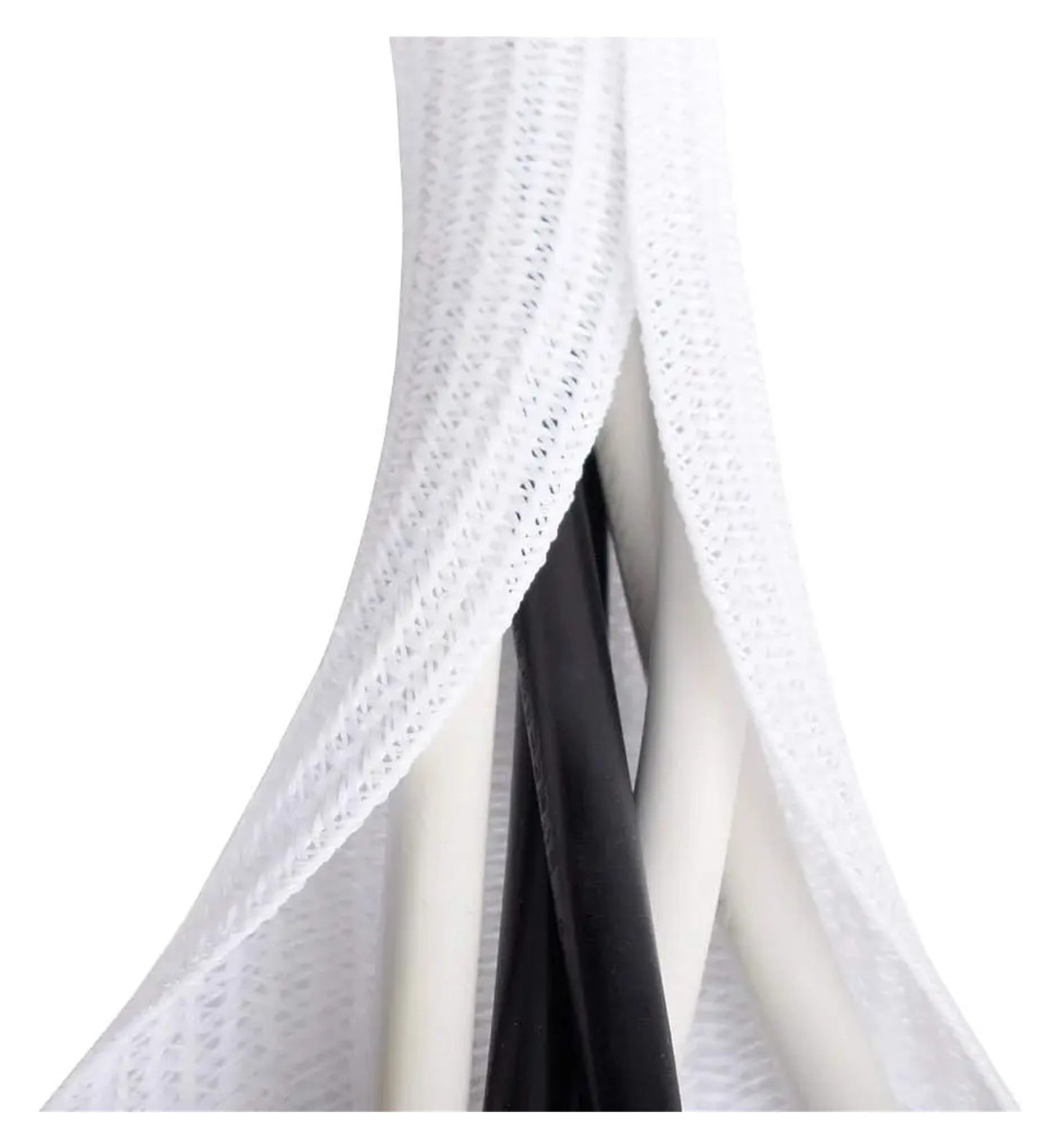 White Cable Sleeve, Cable Organizer For Desk PC TV Computer, Wire Protector Cable Wrap Cover, Cord Management F