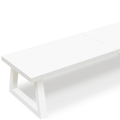 White Dual Monitor Riser for 2 Monitors-42inch, Wood Desktop Dual Stand with Metal Legs, Long Screen/PC/Laptop Storag...