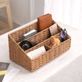 Woven Mail Organizer Basket, 12.6 Inch Countertop Mail Organizer for Bills and Pens, Farmhouse Desk Storage and Acces...