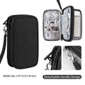 Black Travel Cable Organizer Bag Electronic Organizer Pouch Bag Electronic for Cable, Cord, Charger Accessories Doubl...