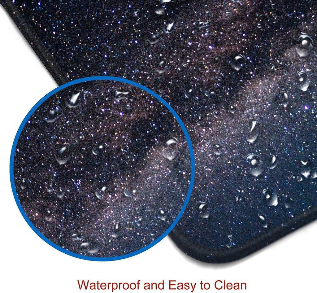 Large Gaming Mouse Pad with Stitched Edges, Galaxy Desk Mat, Extended XL Keyboard Pad, Non-Slip Rubber Base Desk Pad ... - Image 5