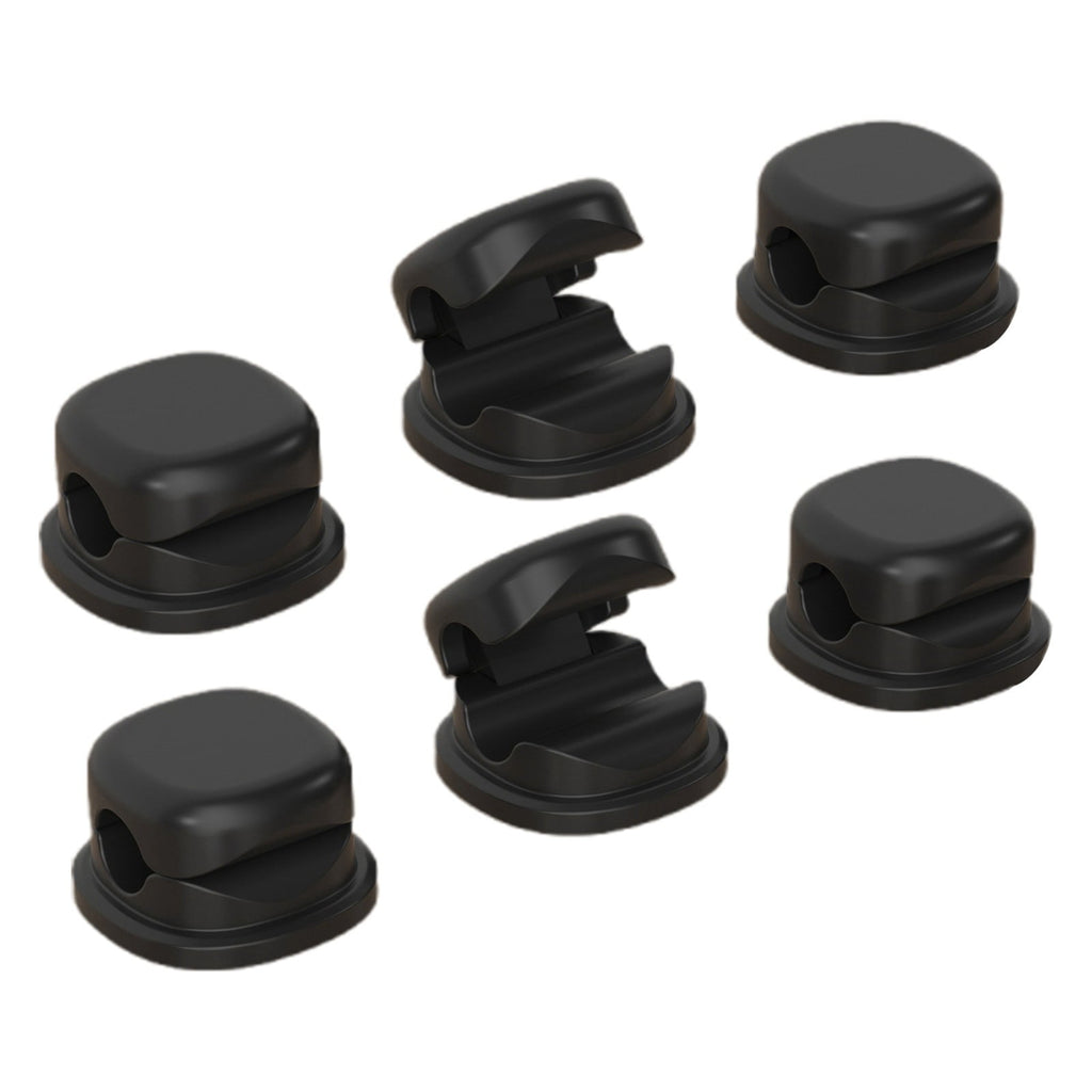 6PCS Adhesive Cable Holders Desk Cable Organizers Cord Management Clips for Bedside Table Home Office Charging Cable Wire Tidy Organization, - Image 2