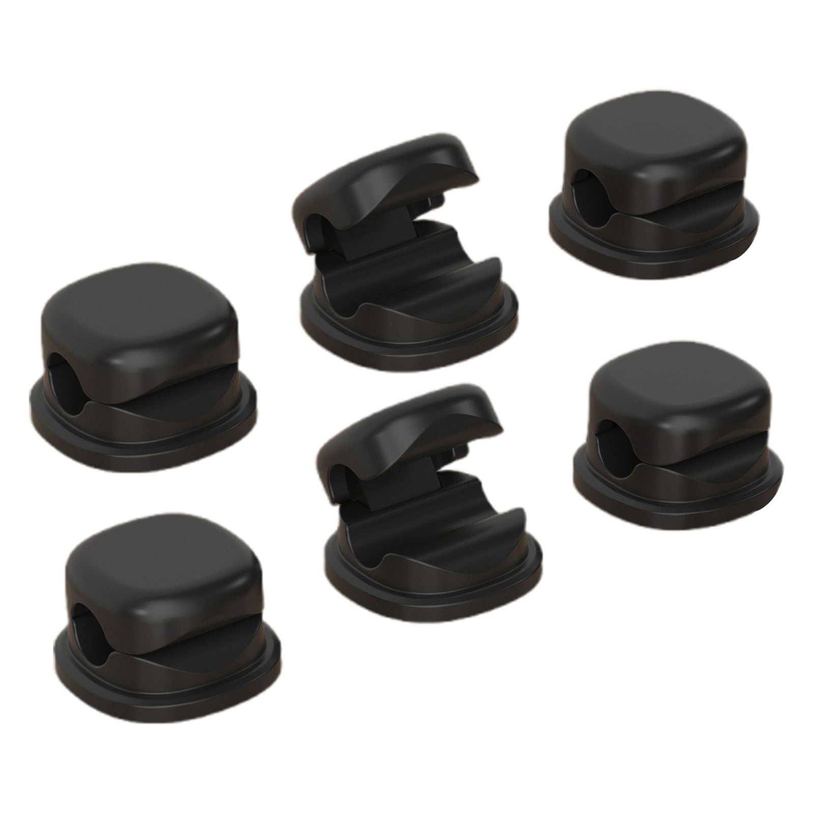 6PCS Adhesive Cable Holders Desk Cable Organizers Cord Management Clips for Bedside Table Home Office Charging Cable Wire Tidy Organization, - Image 2