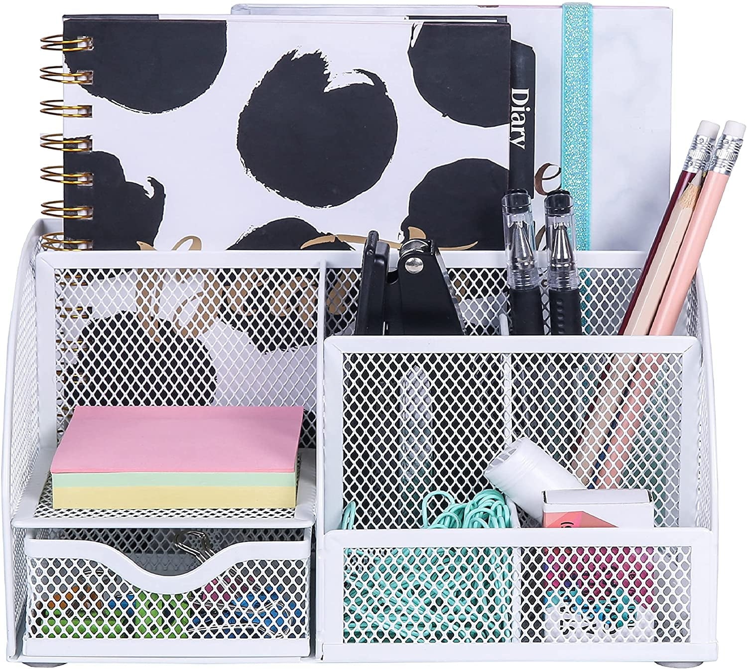 Wire Mesh Desk Organizer - White - Image 4