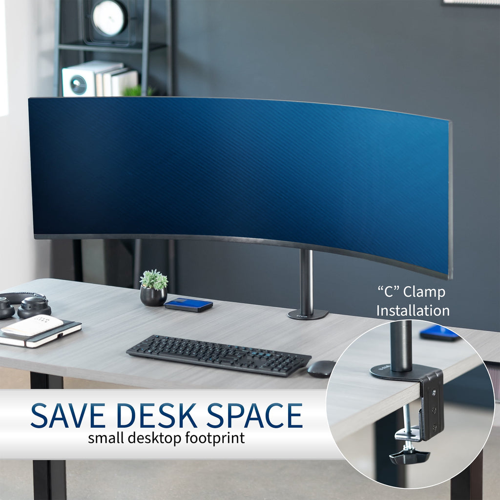 Single Ultrawide Monitor Desk Mount, Adjustable Stand for Screens up to 49" - Image 6