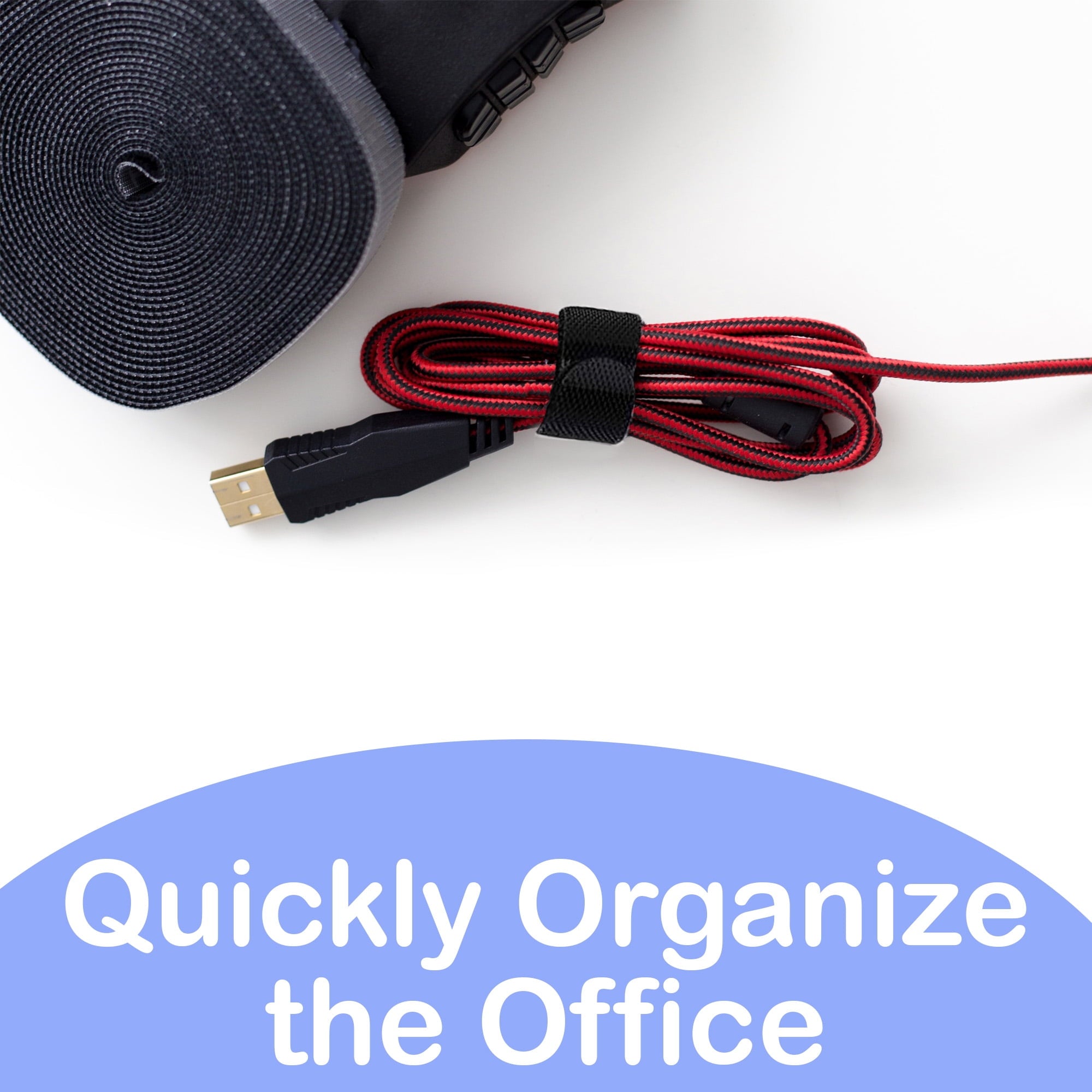 200 Pcs Cord Organizer Cable Management, Black, Reusable Wire Ties, Wrap Straps Knox Home & Health - Image 3