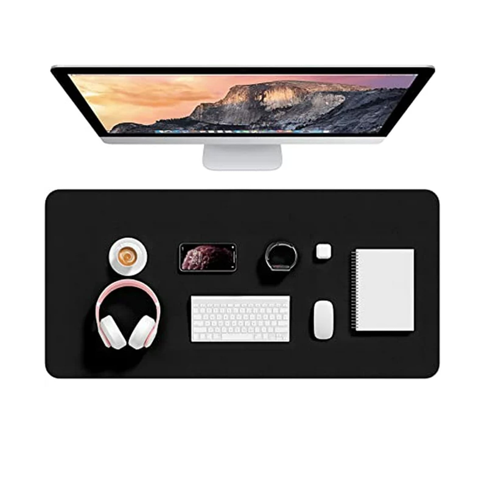 Large Leather Desk Mat, 31.5X15.7 Inch Pu Leather Mouse Pad, Non-Slip Desk Blotter For Office & Home Computer Desk, Writing Desk Protector - Image 5