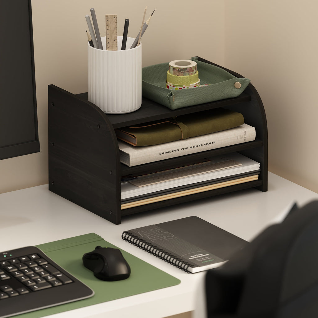 Classic 3-Tier Desk Top Organizer in Espresso - Image 6