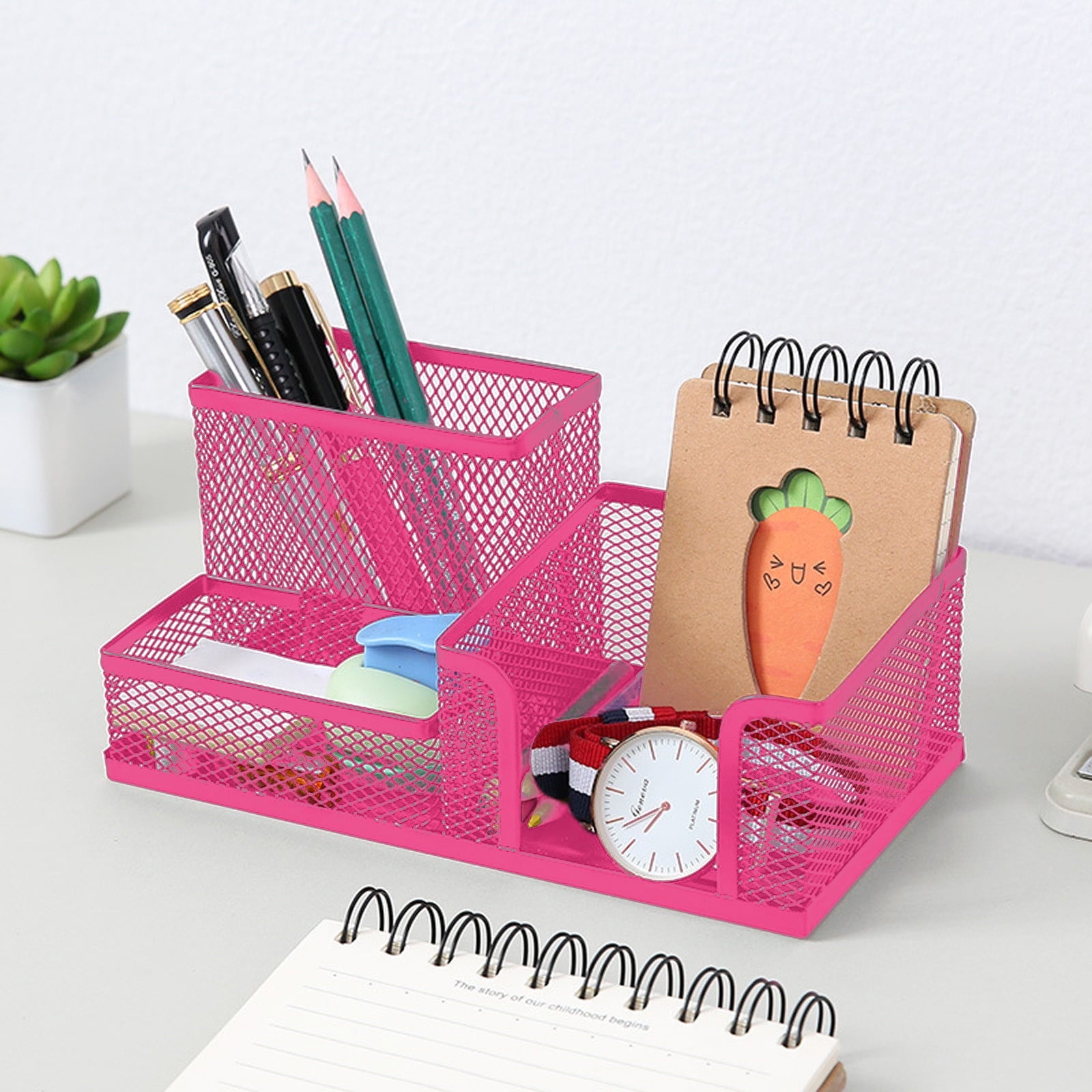 Sawvnm Pen Mesh Pencil Metal Pencil Holders Pen Organizer For Desk Office Pencil Holders on Clearance - Image 4