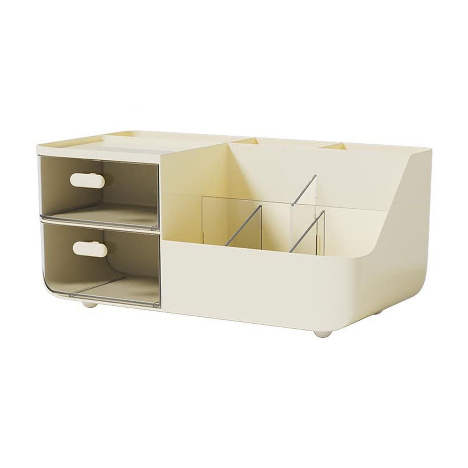 under $5 Desk Organizer with 2 Drawer, Multi-Functional Pencil Pen Holder for Desk, Desk Organizers and Accessories, ... - Image 2