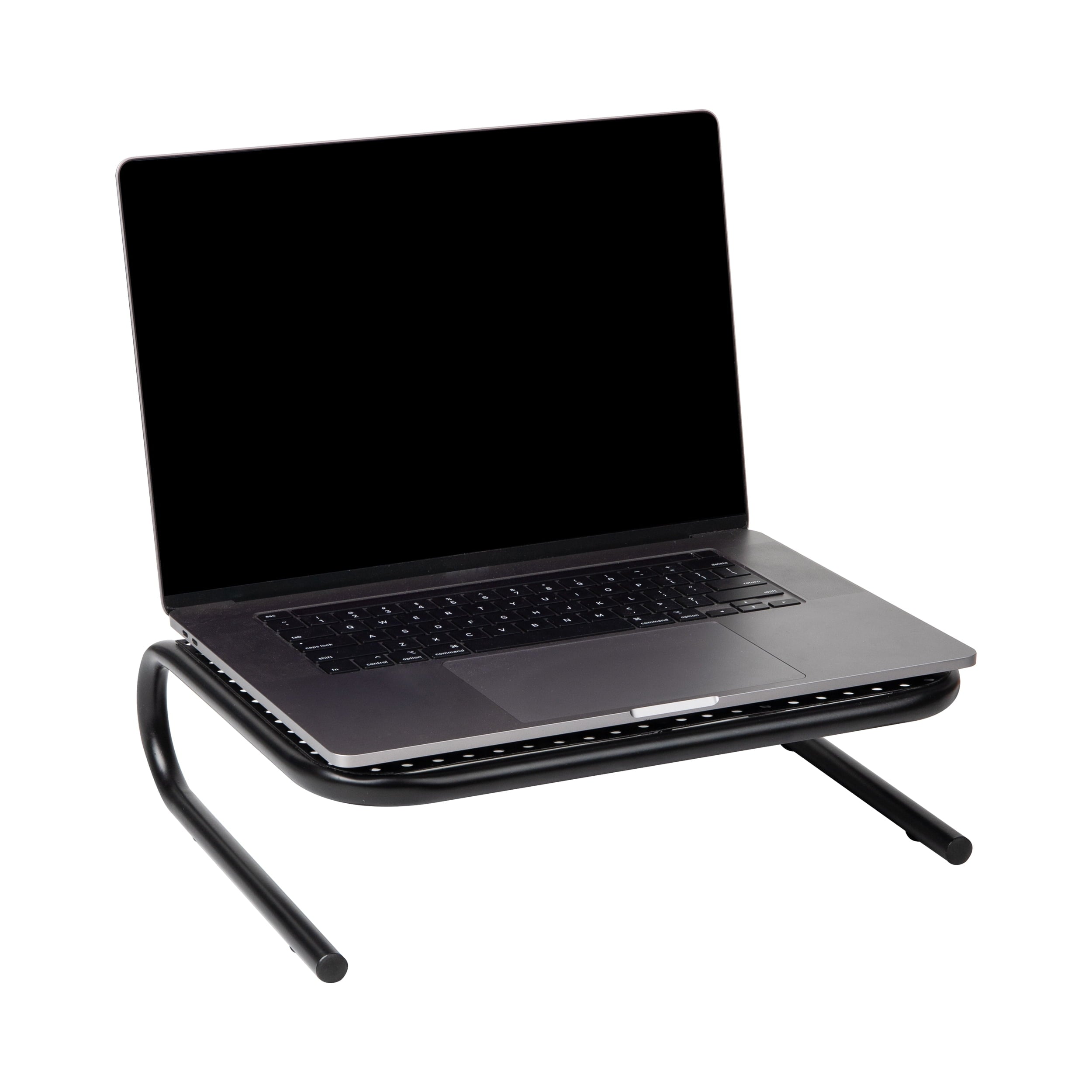 Mind Reader Monitor Stand, Ventilated Laptop Riser, Desktop Organizer, Metal, 14.5"L x 11.25"W x 4.25"H, Set of 2, Black - Image 6
