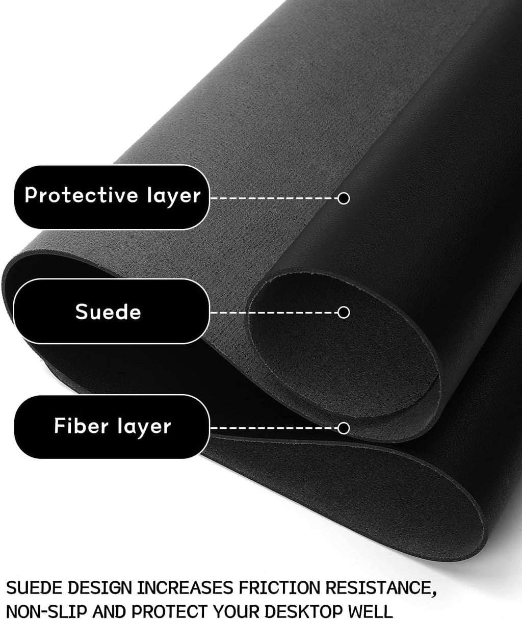Non-Slip Leather Desk Pad, Waterproof Laptop Computer Desk Keyboard Mat, Table Protector Blotter Mat, Large Mouse Pad... - Image 5