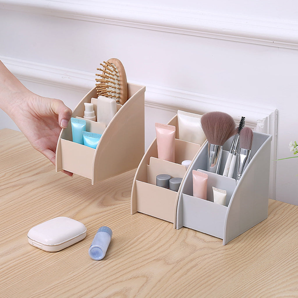 Cheers.US 3-Compartment Desktop Organizer, Beige - Image 4