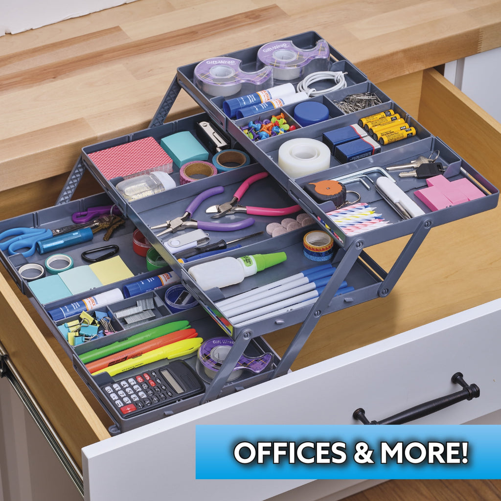 3-Tier Desk for Desk Storage, Jewelry, Kitchen Silverware - Image 3