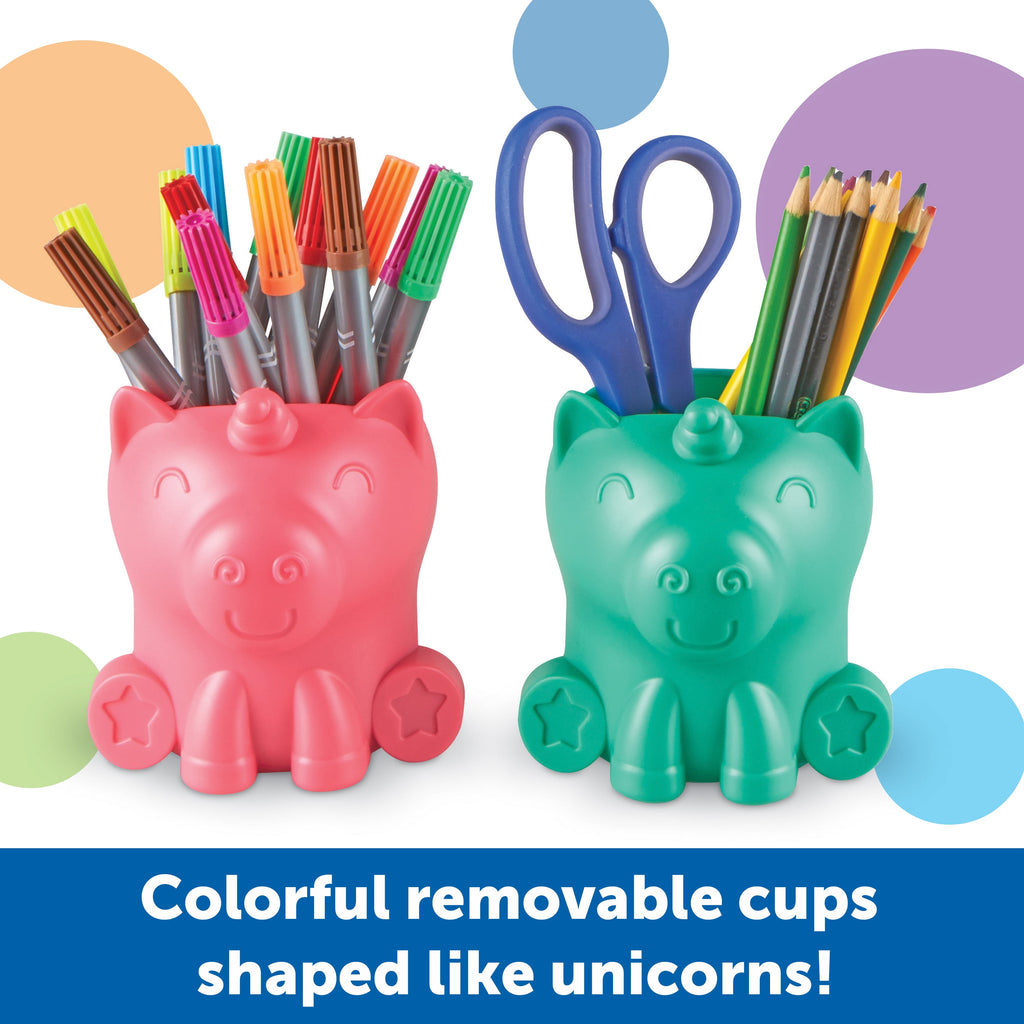 Create-a-Space Kiddy Center Unicorns - Art and Craft Organizer for Kids Ages 3+ Classroom and Desk Organizer - Image 4