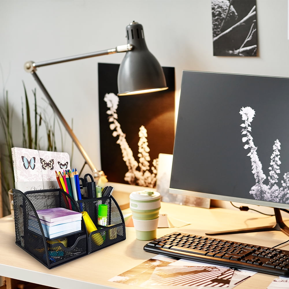 for Desk, Metal Mesh Stationary Desktop Organizer, Desktop Accessories storage - Image 4