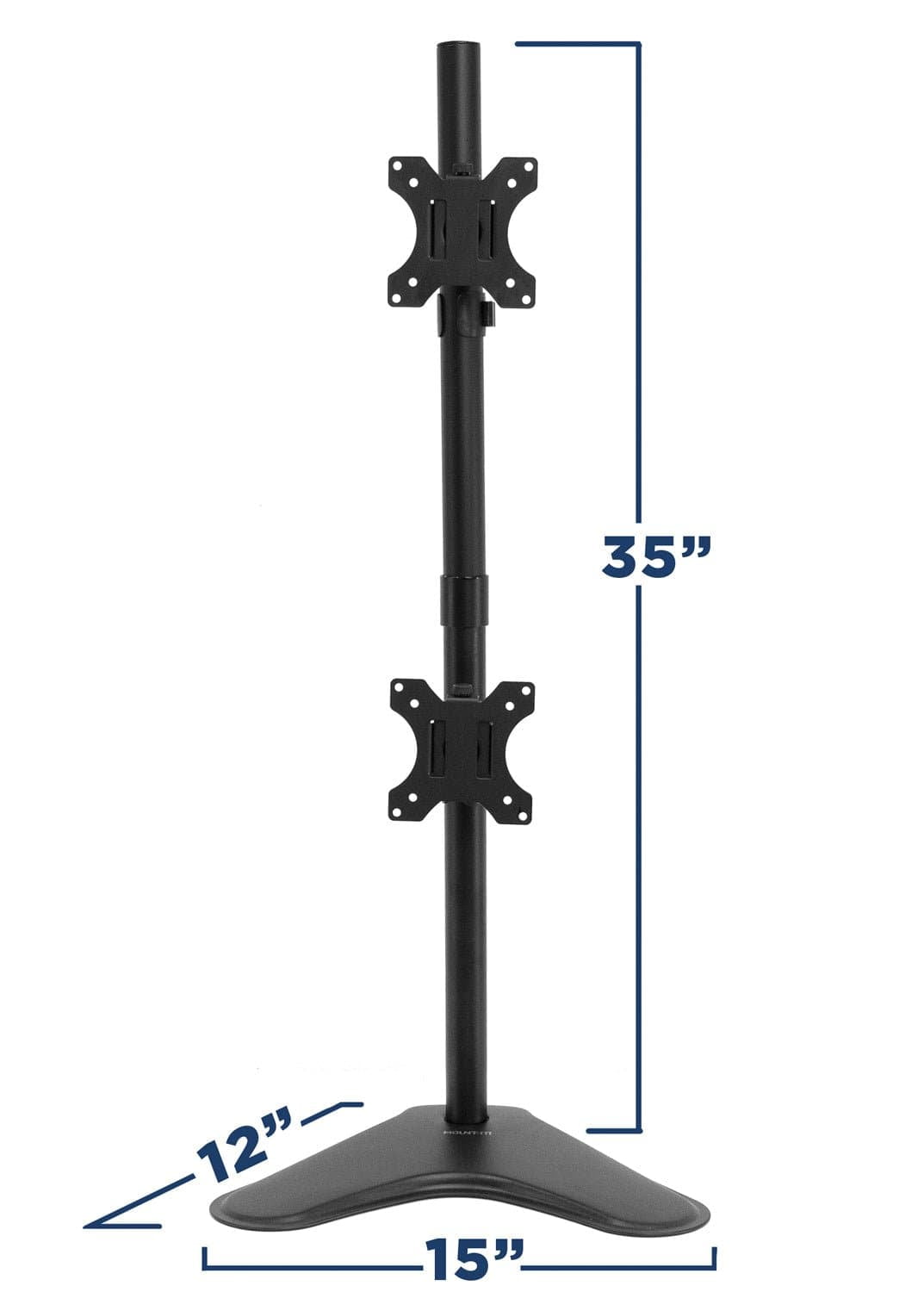 Vertical Dual Monitor Stand | Fits 17-32 Inch Monitors | Freestanding - Image 3