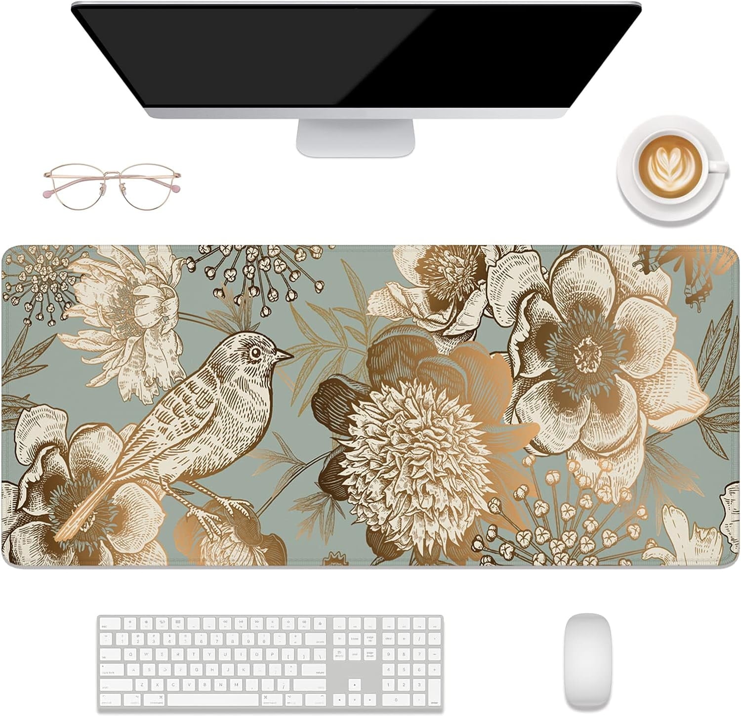 Desk Mat, Large Mouse Pad, 31.5" x 11.8" XXL Extended Gaming Mousepad, Desktop Decor Desk Pad, Cute Men Women Office Supplies & Accessories, - Image 2