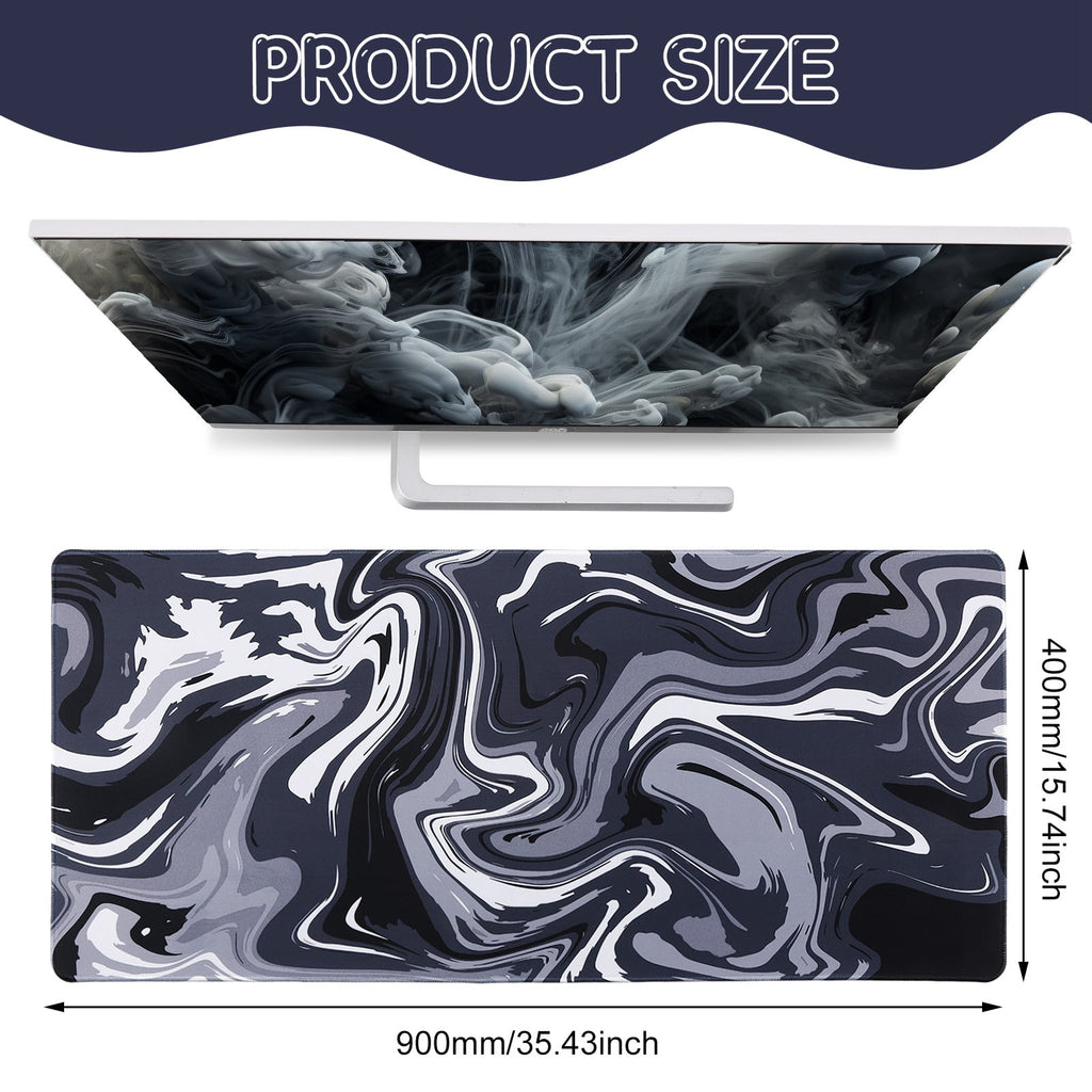 Large Gaming Mouse Pad (XXL), Non Slip 35.4 x 15.7 inches Computer Pad for Desk, 3mm Thickened Big Rubber Base Mouse ... - Image 3