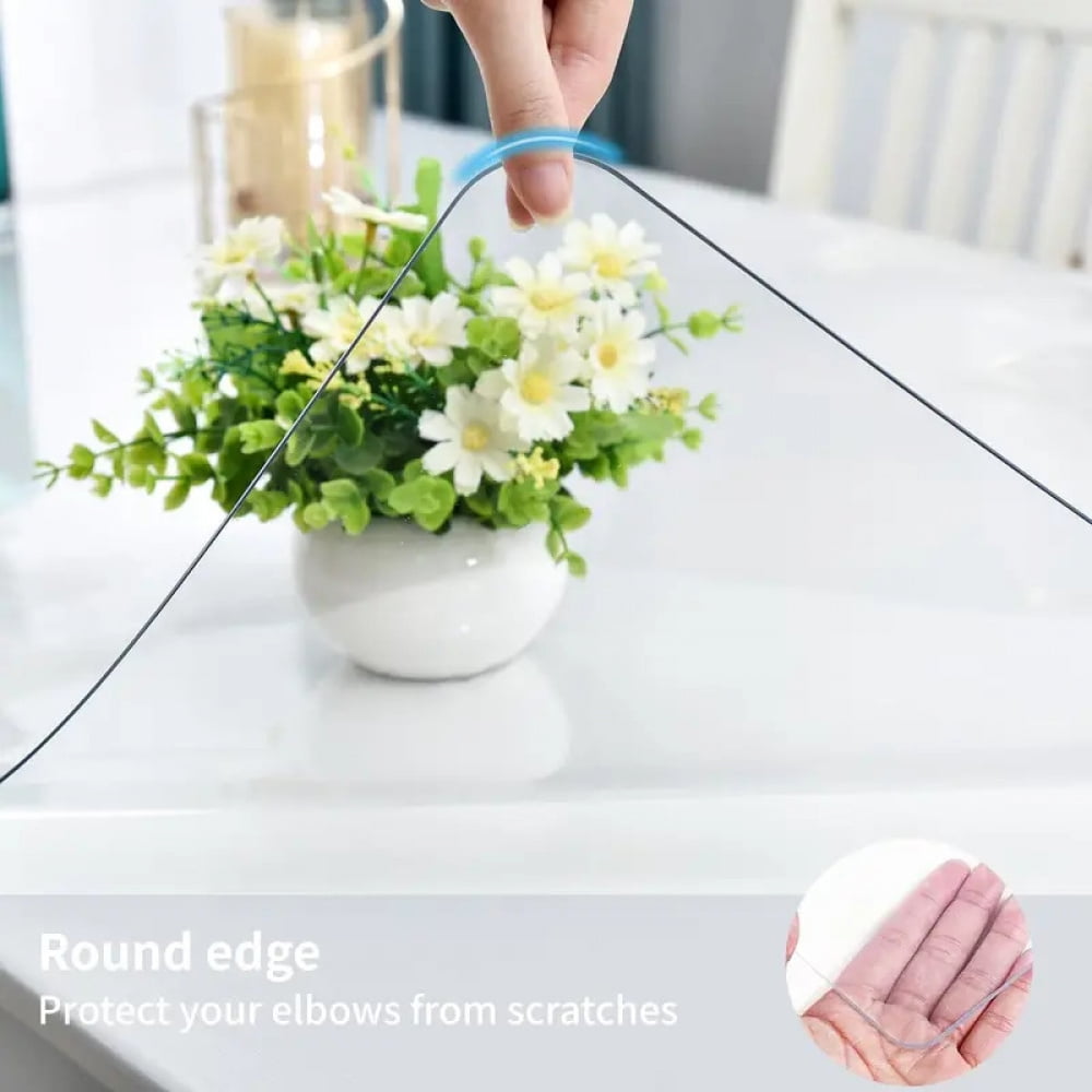 Clear Desk Mat, Non-Slip Clear Desk Pad, Heat Resistant & Waterproof Writing Mat Desk Table Protector for Home and Of... - Image 3