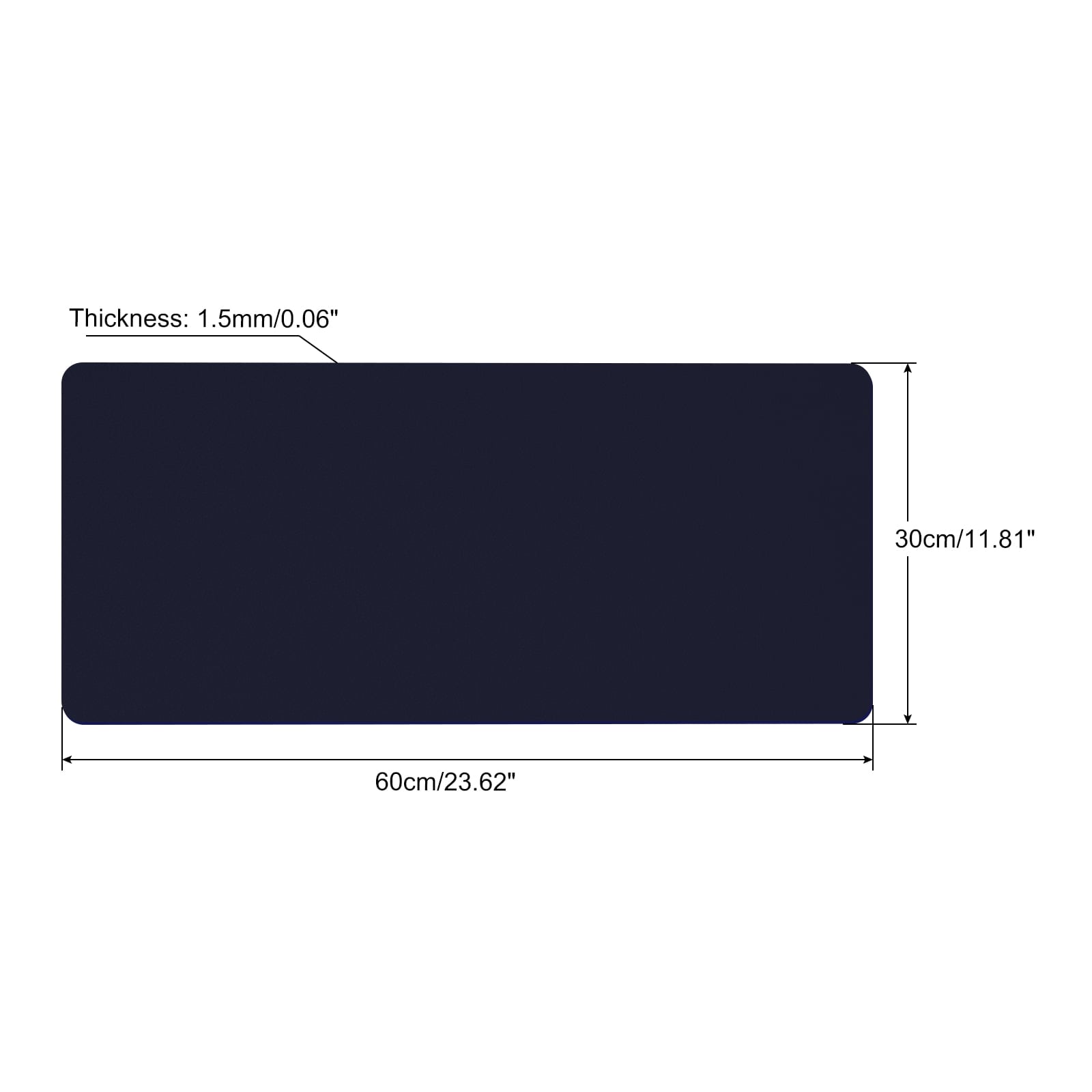 24"x12" Desk Mat Protector, Non-Slip Waterproof Mouse Pad Writing Mat for Office Home, Blue - Image 2