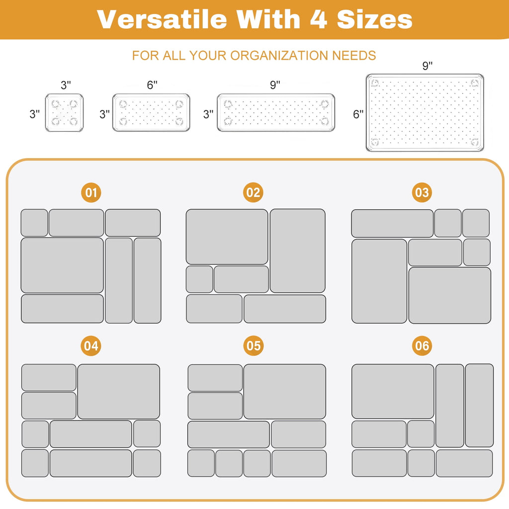 Clear Plastic Drawer Organizers Makeup Vanity Desk Storage Stackable Multiple Gadgets Organizers for Home Bathroom Of... - Image 3