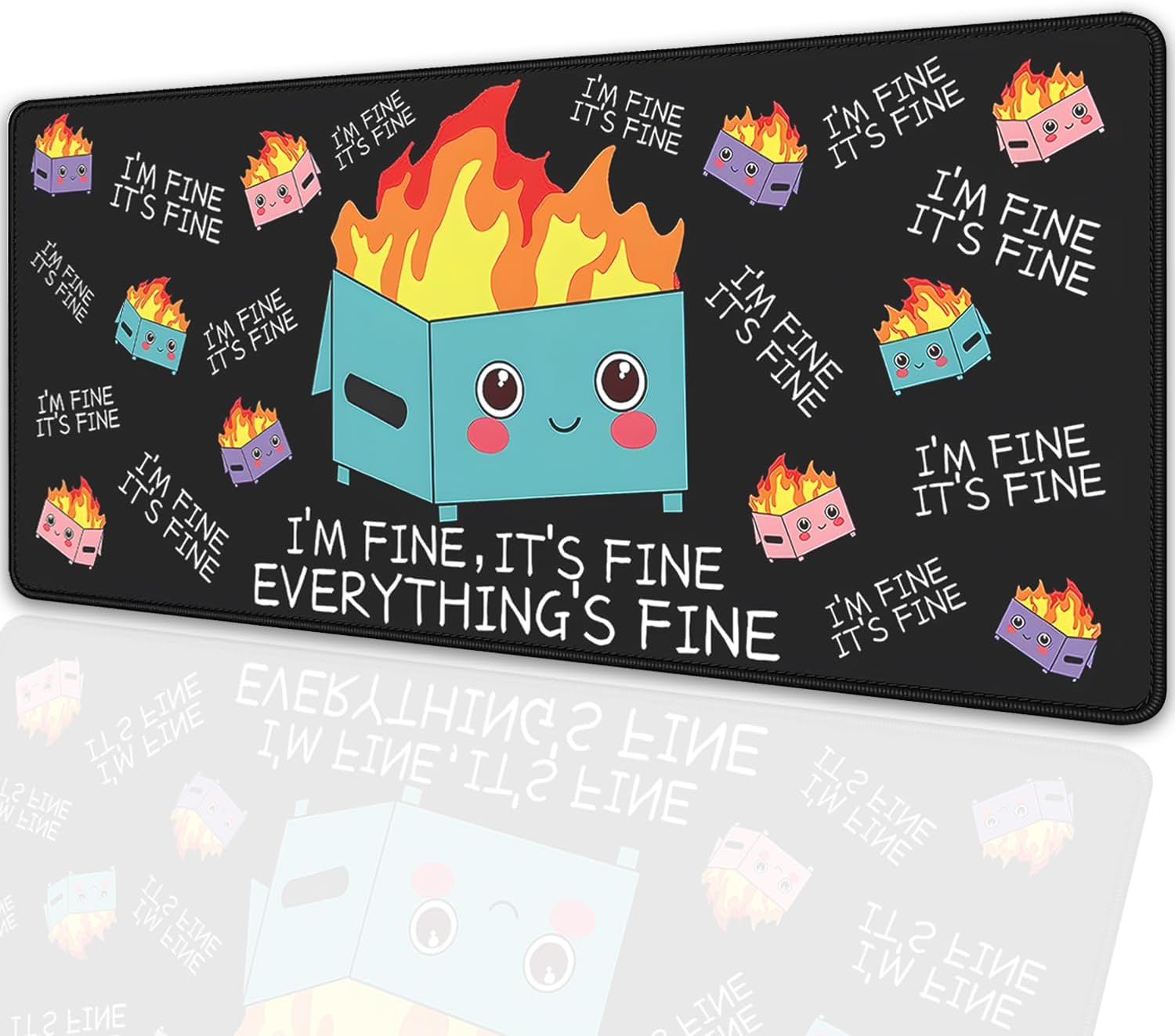 Large Gaming Desk pad for Dumpster on fire Mouse Pad,Mouse Pads for Desk, Keyboard Mouse Pad for Computer Laptop Home... - Image 2
